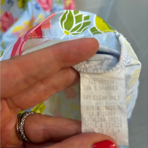 Multi-colour Floral cotton dress with stretch - Picture 4 of 4